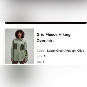 Grid fleece hiking overshirt